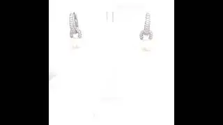 18kt White Gold Diamond & Pearl Earrings
