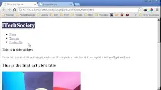 HTML Nav Tag - Creating the Navigation Bar - HTML5 and CSS3 tutorial PART 4