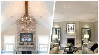 75 Living Room With Beige Walls And A Standard Fireplace Design Ideas You'll Love 🔴