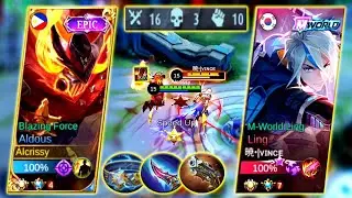 ALDOUS TOP GLOBAL VS M-WORLD LING🔥BURST VS DASHING HERO! 1 HIT BUILD! ALDOUS BEST BUILD 2022 - MLBB