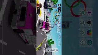 Pink Roblox ice cream truck playing music at the 2026  Winter Olympics event in Brookhaven
