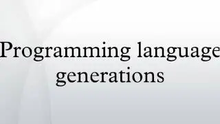 Programming language generations