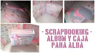 Scrapbooking - Álbum para bebé niña - Alba