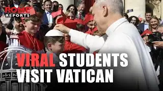 The viral &ldquo;Conclave kids&rdquo; meet Pope Leo