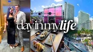 MIAMI VLOG: fitness influencer event, upper body workout & dinner date!!