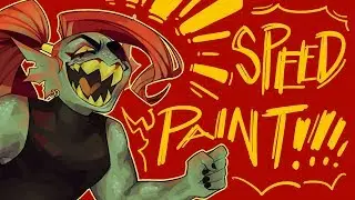Undyne & Frisk Redraws | UNDERTALE Speedpaint