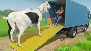Goat transport in cargo truck Simulator 3D Android game - farm animal transport simulation  game