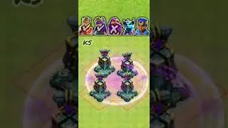 All heroes+Rage spell vs 4 monolith #ks #mrkanhasabat #shorts #reels #gaming #coc #like #share