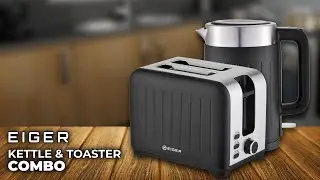 1.7L Stainless Steel Kettle & 2 Slice Stainless Steel Toaster Combo | Linea Nero Series