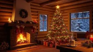 This Cozy Christmas Cabin Will Instantly Calm You 🎄🔥 (NO MUSIC)