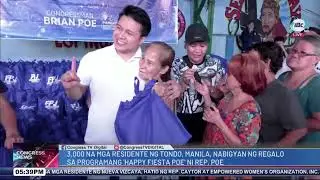 #CongressNews | FPJ Panday Bayanihan Party-list Rep. Brian Poe namahagi ng regalo sa Tondo sa Manila