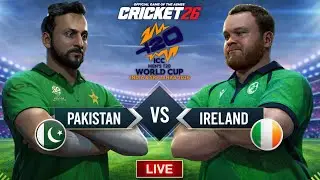 🔴LIVE: T20 World Cup 2026 Warm-Up 🏆🔥 Pakistan vs Ireland | Cricket 26. #shortslive #live #gaming