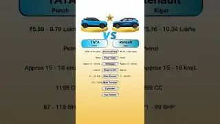 TATA Punch Vs Renault Kiger #technnu