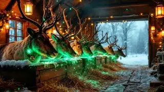 Santa's Reindeer ASMR: Relaxing Sounds from Lapland Stables 🎅 