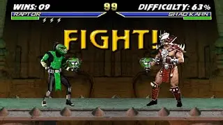 Mortal Kombat 3 MUGEN RAPTOR Gameplay Playthrough MKP Expanded Plus #gaming #games #retro