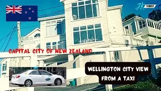 Wellington City View From A Taxi, Capital City Of New Zealand