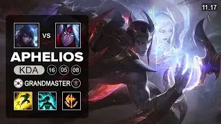 Aphelios  ADC vs Varus - KR Grandmaster - Season 11 Patch 11.17