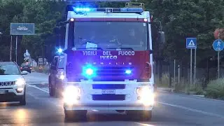 [RARE] APS + CA Vigili del Fuoco Treviso in emergenza - Italian Fire Dept. engine responding code3