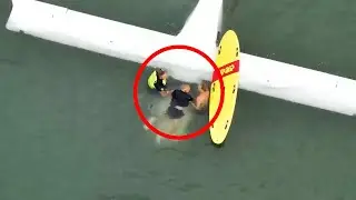 First Responders Rescue Plane Pilot Stuck at Sea