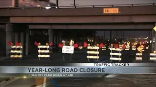 Скоро начнется годовое закрытие дороги Country Club Road в рамках проекта I-10