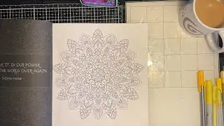 Mandala Speed Colour with Music #colouring #mandalacoloring #coloring 