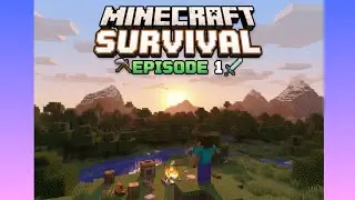 Noob’s First Day in Minecraft Survival 🌱 | Episode 1  