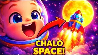 Chalo Space Mein 🚀 | Zoom Zoom Rocket Song | New Hindi Rhymes for Kids | Little Bubloo