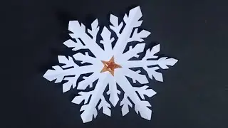 Beautiful snowflake paper cutting craft idea  ❄️🌨️☃️✨✂️📜