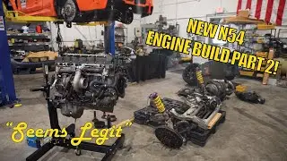 BMW N54 Engine Rebuild Part 2 - Engine & Turbo Assembly With Compression Test