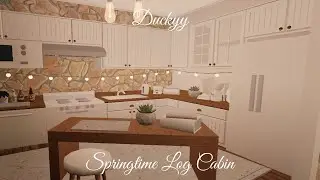 Roblox || Bloxburg: Springtime Aesthetic Cabin || House Build
