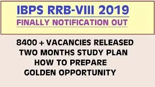 IBPS RRB NOTIFICATION 2019 PO/ASSISTANT