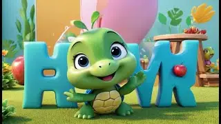 Three Baby Turtles Say A B C | ABC Song for Kids with Cute Turtles | Learn Letters Fun