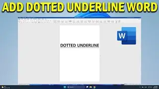 How To Add Dotted Underline in Microsoft Word - Quick Fix