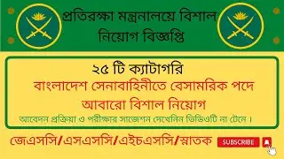 BD Defense job circular 2022| প্রতিরক্ষা মন্ত্রনালয়ে  নিয়োগ বিজ্ঞপ্তি 2022। civilian job circular