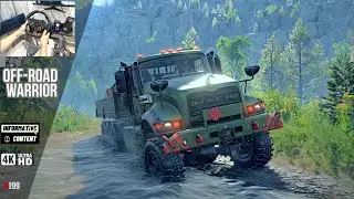 Mack Defense  ( Combat Cruiser ) - SnowRunner | Steering Wheel Gameplay