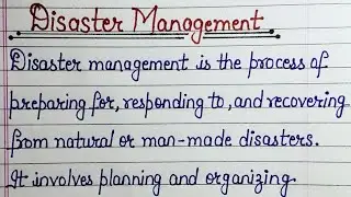 Disaster management essay in english | Essay on Disaster management #disastermanagement