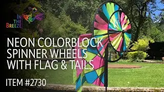 Neon Colorblock SpinnerWheels with Flag & Tails - In the Breeze