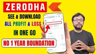 All Profit & Loss in One Go जब से Zerodha Account open हुआ है | No 1 Year Boundation Now