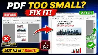 Fix PDF Too Small & Not Scrolling Properly | Adobe Acrobat Reader