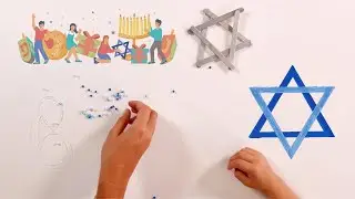 HANUKKAH CRAFT IDEA: How To Make A Star of David Ornament | Easy Toddler Hanukkah Craft Activity