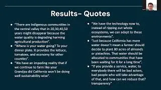 Water conservation and safety in California