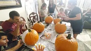2019 Family pumpkin carving nightmare before christmas jack n sally Cinderella