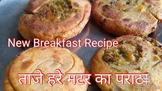 matar paratha | हरी मटर का पराठा | matar kachori | breakfast recipe #newbreakfast 