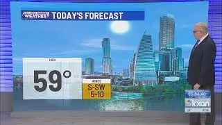 Central Texas will be much warmer today