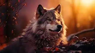 A collection of wolves living in the forest, the wild nature of wolves 