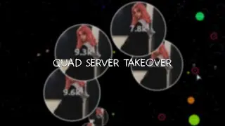 Moby ' QUAD SERVER TAKEOVER ' | Agar.io