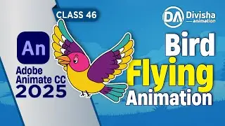 Adobe Animate CC 2025 Tutorial | Bird Flying Animation Step-by-Step | 2D Cartoon