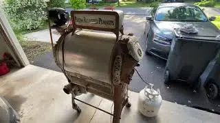 Royal #5 coffee and peanut roaster test drive.