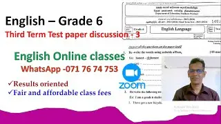 English Grade 6 -Third term test paper 2023