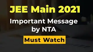 Important Message by NTA | JEE Main 2021 | Last Chance | Image Correction | #Shorts